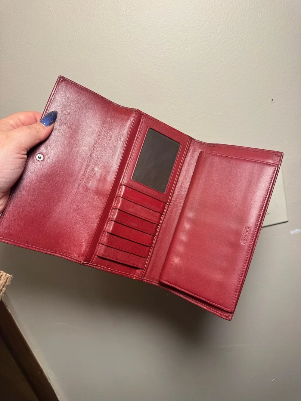 Coach Red Signature Soho Tote and Wallet Set